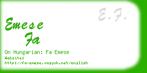 emese fa business card